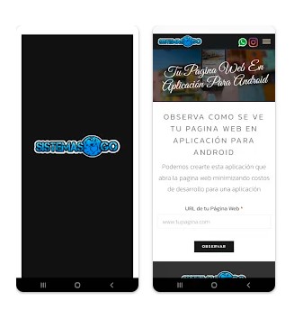 Tu Página Web en Aplicación SistemasGo