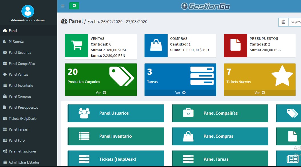 Sistema - GestionGo